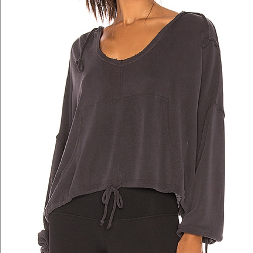 Free People Movement Yella Hoodie in Black